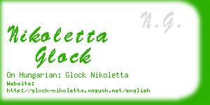 nikoletta glock business card